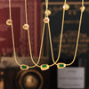 Pendant Clavicle Chain Jewelry Titanium Steel Electroplated 18K Gold Geometric Style For Women