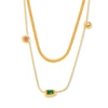 Pendant Clavicle Chain Jewelry Titanium Steel Electroplated 18K Gold Geometric Style For Women