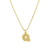 Pendant Clavicle Chain Necklace Brass Electroplated With Letters Numbers Text Pattern