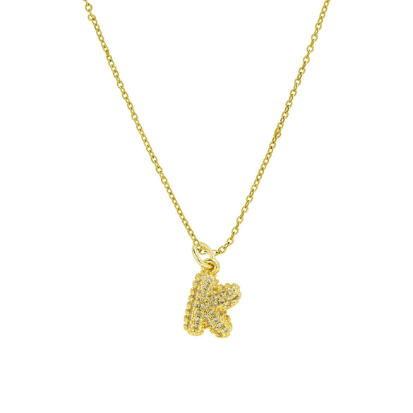 Pendant Clavicle Chain Necklace Brass Electroplated With Letters Numbers Text Pattern