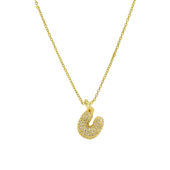 Pendant Clavicle Chain Necklace Brass Electroplated With Letters Numbers Text Pattern