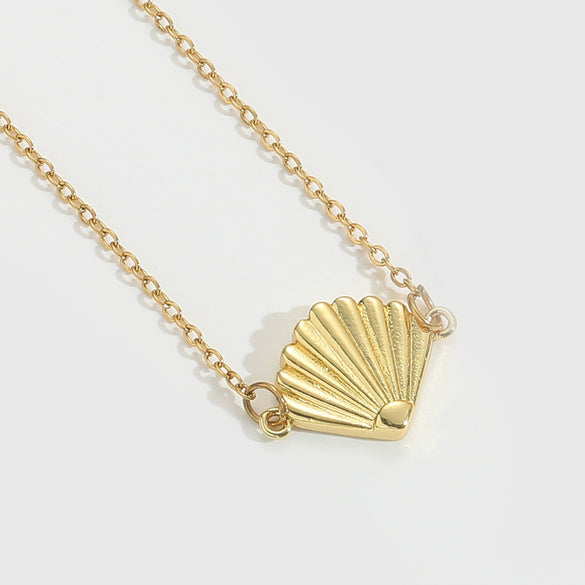 Pendant Clavicle Chain Necklace Copper Mixed Gemstone Setting Geometric Fish Flag Shape Electroplating