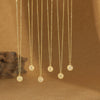 Pendant Clavicle Chain Necklace Mixed Gemstone Setting Copper Disc Shape English Letters Style Electroplating For Women