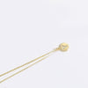 Pendant Clavicle Chain Necklace Mixed Gemstone Setting Copper Disc Shape English Letters Style Electroplating For Women