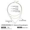 Pendant Clavicle Chain Titanium Steel White Rhinestone Electroplated For Women