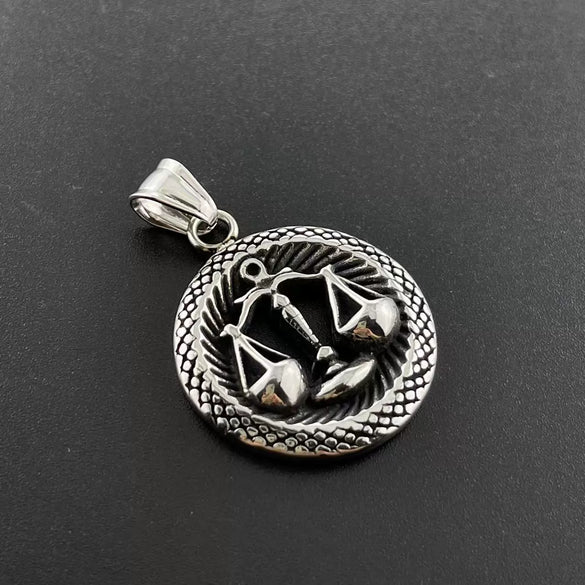 Pendant Clavicle Necklace Stainless Steel Geometric Retro Punk Style Doll Pattern Polishing