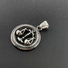 Pendant Clavicle Necklace Stainless Steel Geometric Retro Punk Style Doll Pattern Polishing