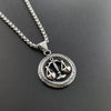 Pendant Clavicle Necklace Stainless Steel Geometric Retro Punk Style Doll Pattern Polishing
