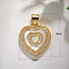 Pendant Copper Goldplated Heartshaped Zircon Accessories Diy