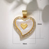 Pendant Copper Goldplated Heartshaped Zircon Accessories Diy
