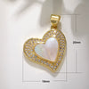 Pendant Copper Goldplated Heartshaped Zircon Accessories Diy