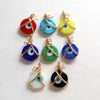 Pendant Copper Round Eyes Retro Style Electroplating Oil Dripping