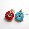 Pendant Copper Round Eyes Retro Style Electroplating Oil Dripping