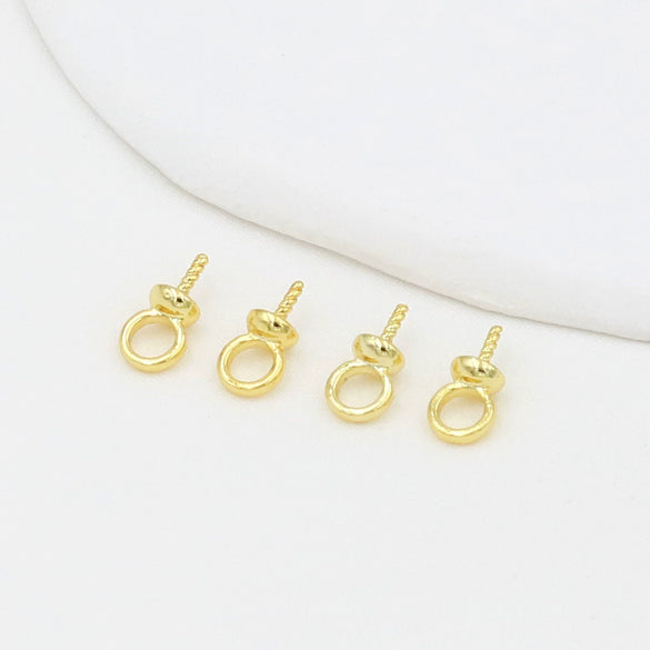 Pendant Diy Accessories Copper Electroplated Allmatch Geometric 18K Real Gold Thread Large Hole Sheep's Eye
