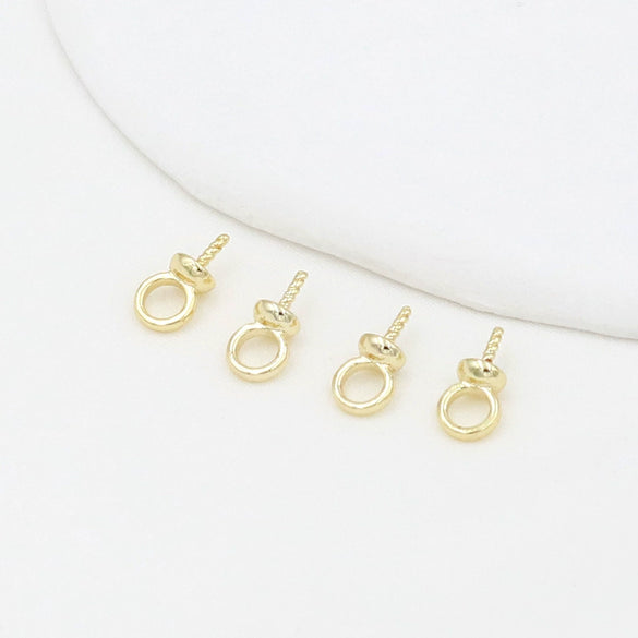 Pendant Diy Accessories Copper Electroplated Allmatch Geometric 18K Real Gold Thread Large Hole Sheep's Eye