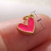 Pendant Diy Accessories Copper Heartshaped Electroplating Lava Love Red Heart Crystal