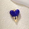 Pendant Diy Accessories Copper Heartshaped Electroplating Lava Love Red Heart Crystal