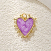 Pendant Diy Accessories Copper Heartshaped Electroplating Lava Love Red Heart Crystal