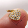 Pendant Diy Accessories Copper Heartshaped Electroplating Lava Love Red Heart Crystal