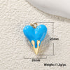 Pendant Diy Accessories Copper Heartshaped Electroplating Lava Love Red Heart Crystal