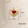 Pendant Diy Accessories Copper Heartshaped Electroplating Lava Love Red Heart Crystal