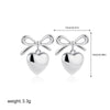 Pendant Earrings Copper Heartshaped Bow Tie Electroplating For Women