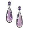 Pendant Earrings Copper Water Drop Pear Shaped Colored Diamond
