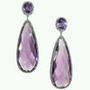 Pendant Earrings Copper Water Drop Pear Shaped Colored Diamond