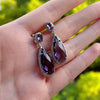 Pendant Earrings Copper Water Drop Pear Shaped Colored Diamond