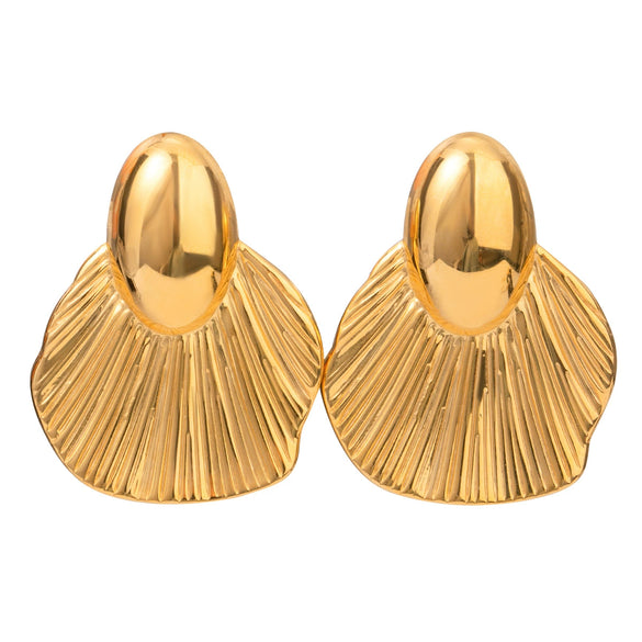 Pendant Earrings Stainless Steel Geometric Diamond Electroplated Jewelry For Women
