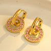 Pendant Earrings Stainless Steel 18K Electroplating Geometric Women Fashion Elegant