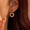 Pendant Earrings Stainless Steel 18K Electroplating Geometric Women Fashion Elegant