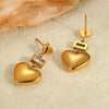 Pendant Earrings Stainless Steel 18K Geometric Electroplating Fashion For Women