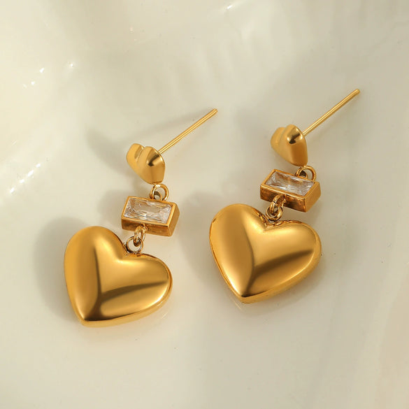 Pendant Earrings Stainless Steel 18K Geometric Electroplating Fashion For Women