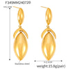 Pendant Earrings 316L Stainless Steel Geometric Stitching Electroplated Niche Style For Women