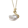 Pendant Freshwater Pearl Copper Alien Shape Classic Minimalist Style