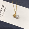 Pendant Freshwater Pearl Copper Round Gourd Baroque Candy Wrinkle Aurora Style