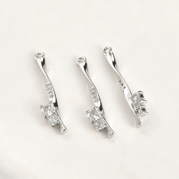 Pendant Jewelry Accessories Copper Inlaid Zircon Electroplated