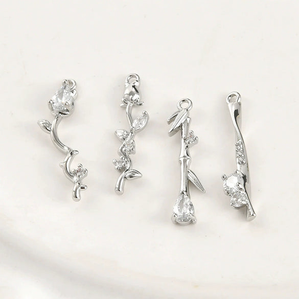 Pendant Jewelry Accessories Copper Inlaid Zircon Electroplated