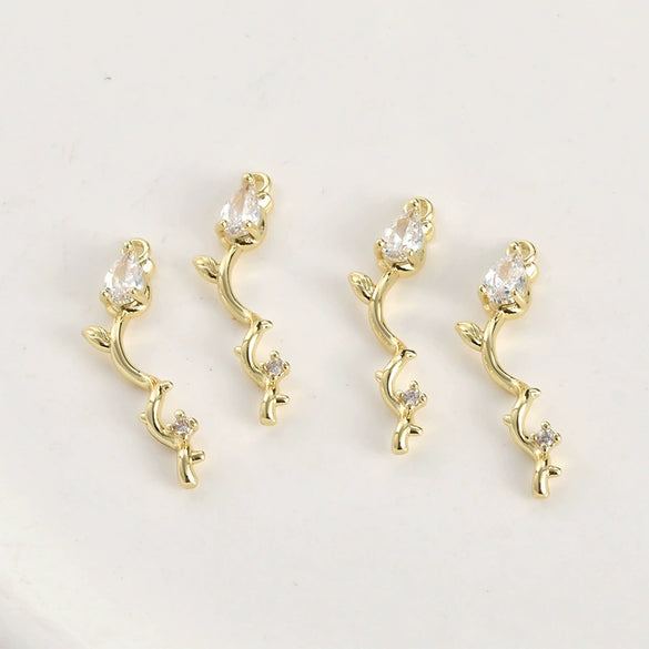 Pendant Jewelry Accessories Copper Inlaid Zircon Electroplated