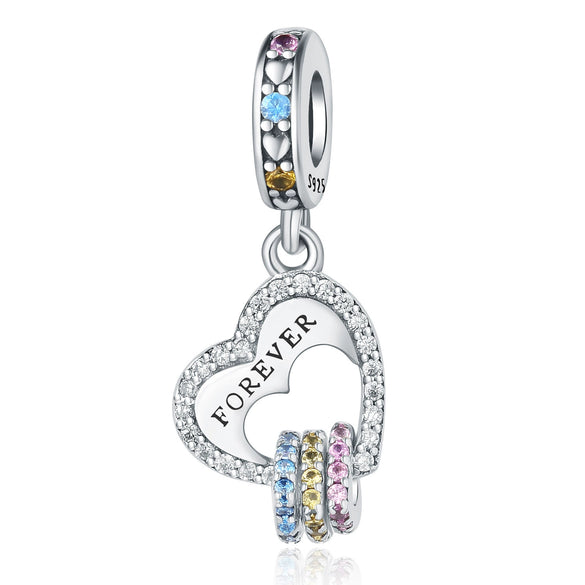 Pendant Jewelry Accessories 925 Sterling Silver Heart Shaped Infinite Eternal Love Dripping Oil Design