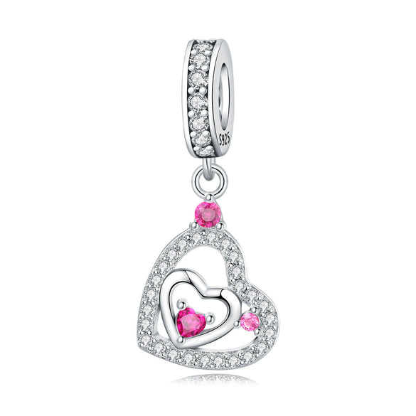 Pendant Jewelry Accessories 925 Sterling Silver Heart Shaped Infinite Eternal Love Dripping Oil Design
