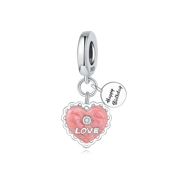 Pendant Jewelry Accessories 925 Sterling Silver Heart Shaped Infinite Eternal Love Dripping Oil Design