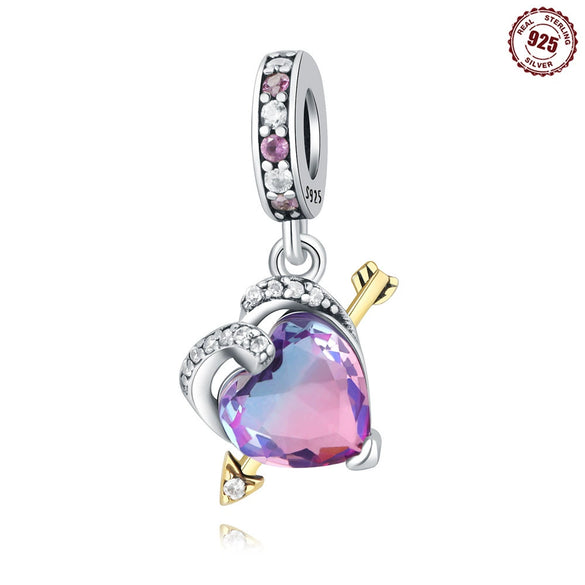 Pendant Jewelry Accessories 925 Sterling Silver Heart Shaped Infinite Eternal Love Dripping Oil Design