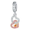Pendant Jewelry Accessories 925 Sterling Silver Heart Shaped Infinite Eternal Love Dripping Oil Design