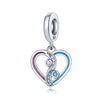 Pendant Jewelry Accessories 925 Sterling Silver Heart Shaped Infinite Eternal Love Dripping Oil Design