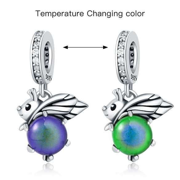 Pendant Jewelry Accessories 925 Sterling Silver Luminous Firefly Beaded Dripping Oil Original Design