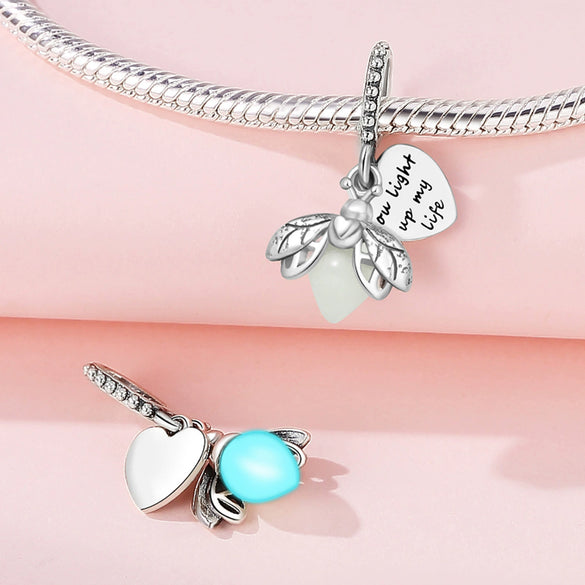 Pendant Jewelry Accessories 925 Sterling Silver Luminous Firefly Beaded Dripping Oil Original Design