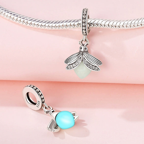 Pendant Jewelry Accessories 925 Sterling Silver Luminous Firefly Beaded Dripping Oil Original Design