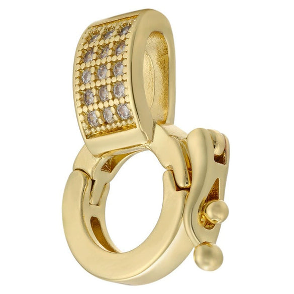 Pendant Jewelry Buckle Accessories Copper Round Ring Buckle Head Electroplating